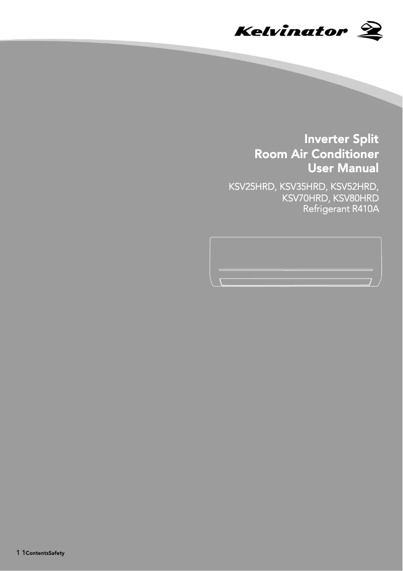Page n°1 - Mode d'emploi Kelvinator KSV35HRD