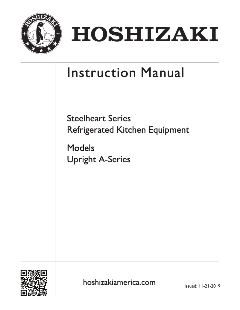 Page 1 de la notice Manuel utilisateur Hoshizaki R1A-FS