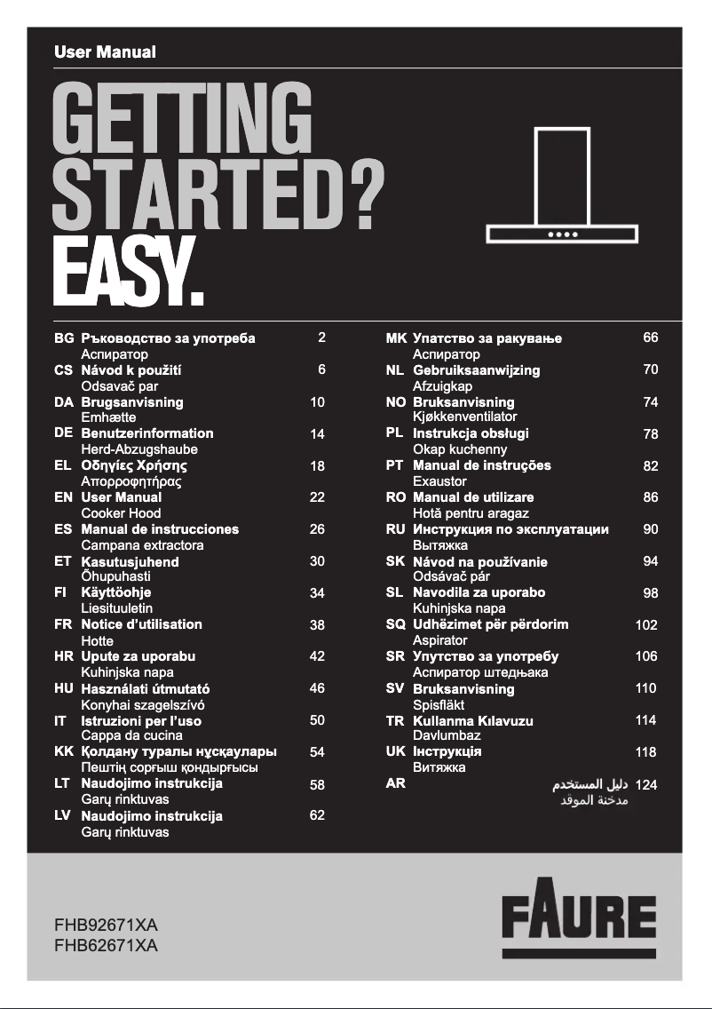 Imagen de la primera página del manual del dispositivo FHB62671XA