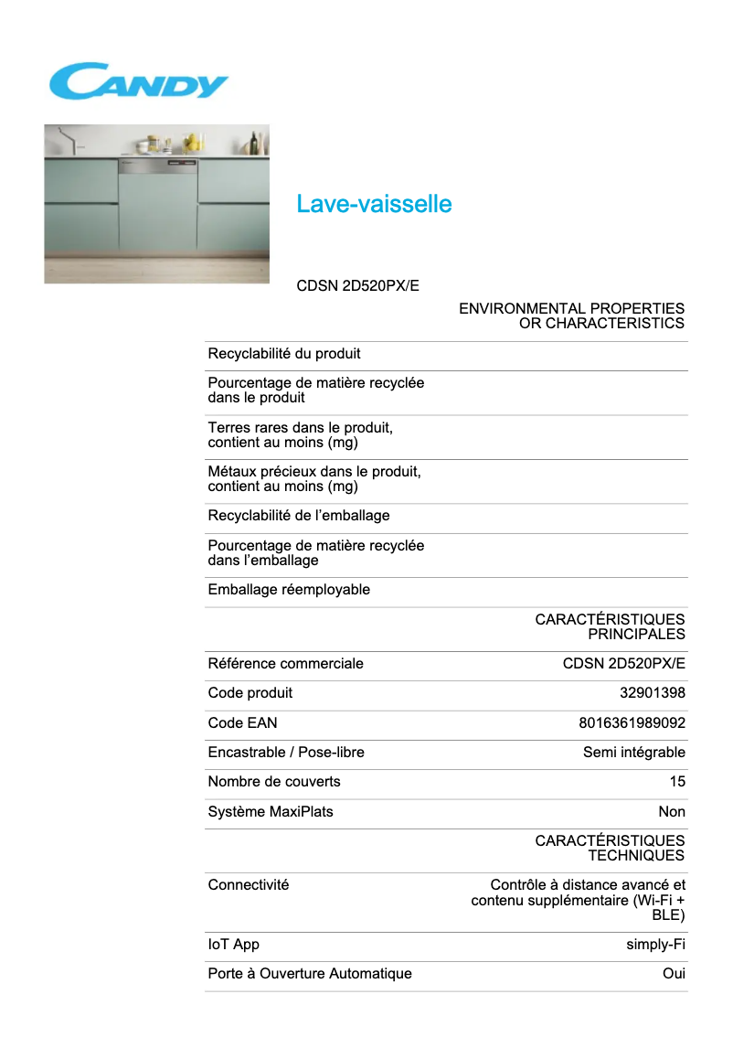 Image de la première page du manuel de l'appareil CDSN 2D520PX/E