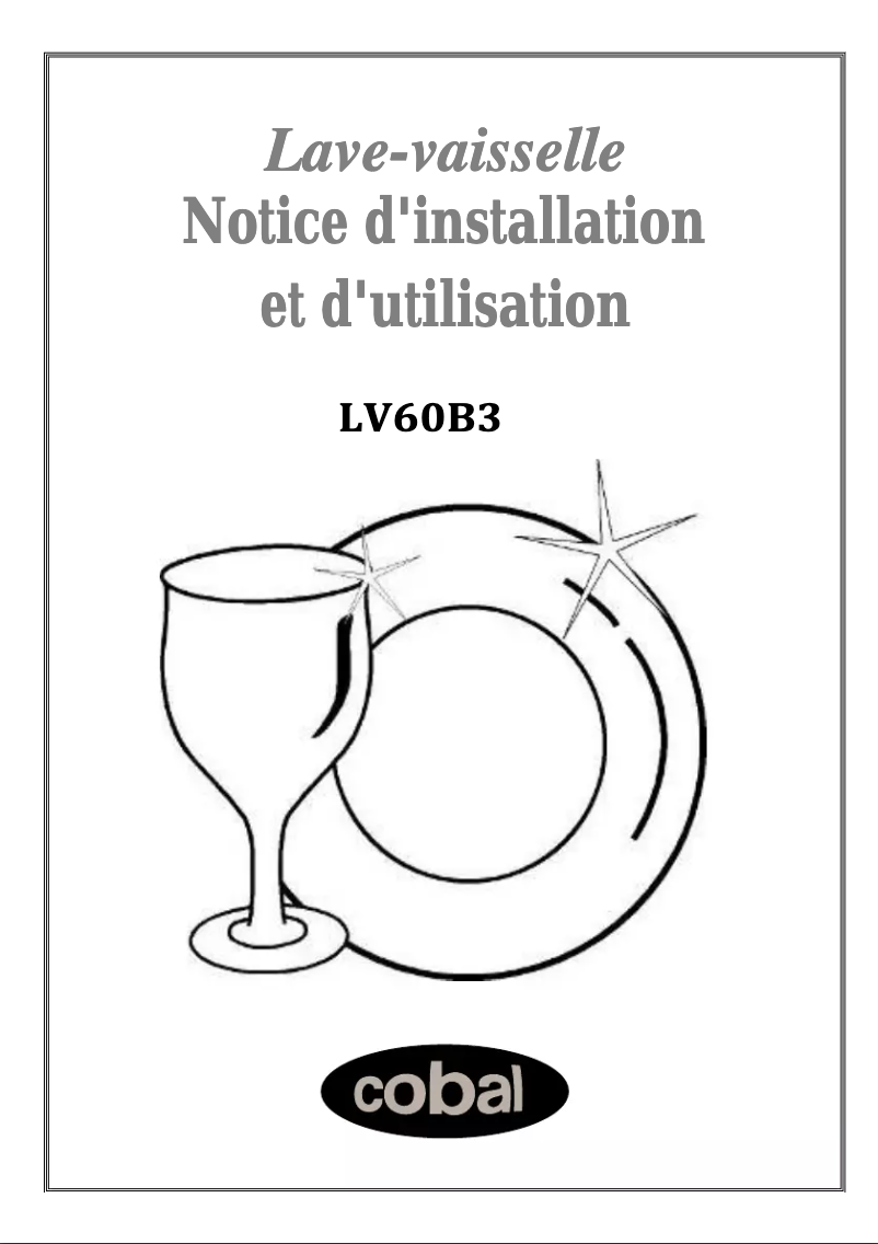 Page 1 de la notice Manuel utilisateur Cobal LV60B3