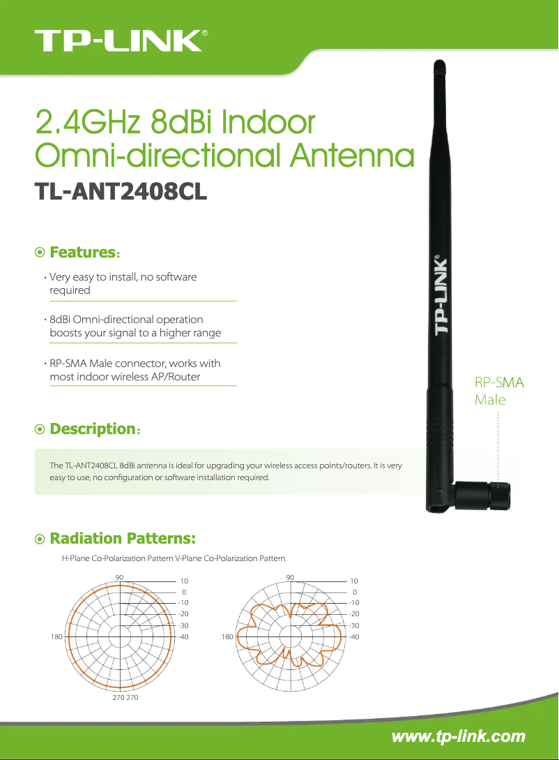 Page 1 de la notice Manuel utilisateur TP-Link TL-ANT2408CL