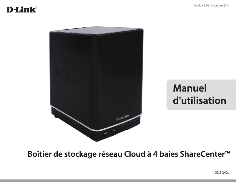 Page 1 de la notice Manuel utilisateur D-Link DNS-340L