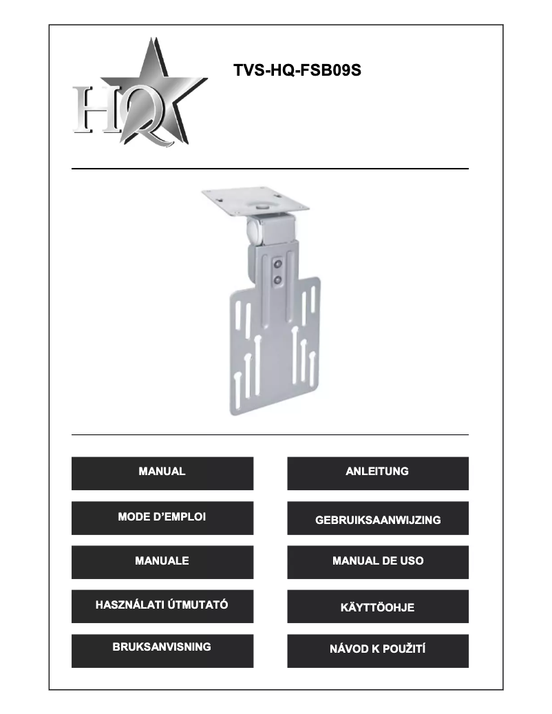 Page 1 de la notice Manuel utilisateur HQ FSB09S
