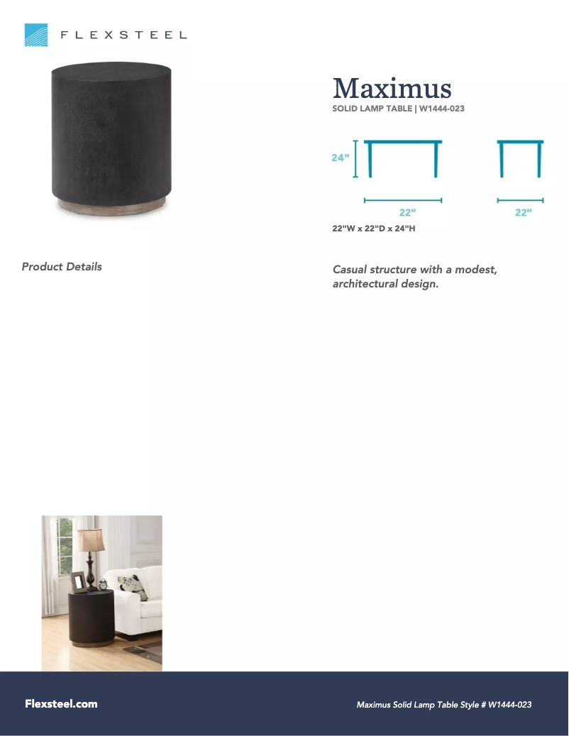 Page n°1 - Manuel utilisateur Flexsteel Maximus W1444-023