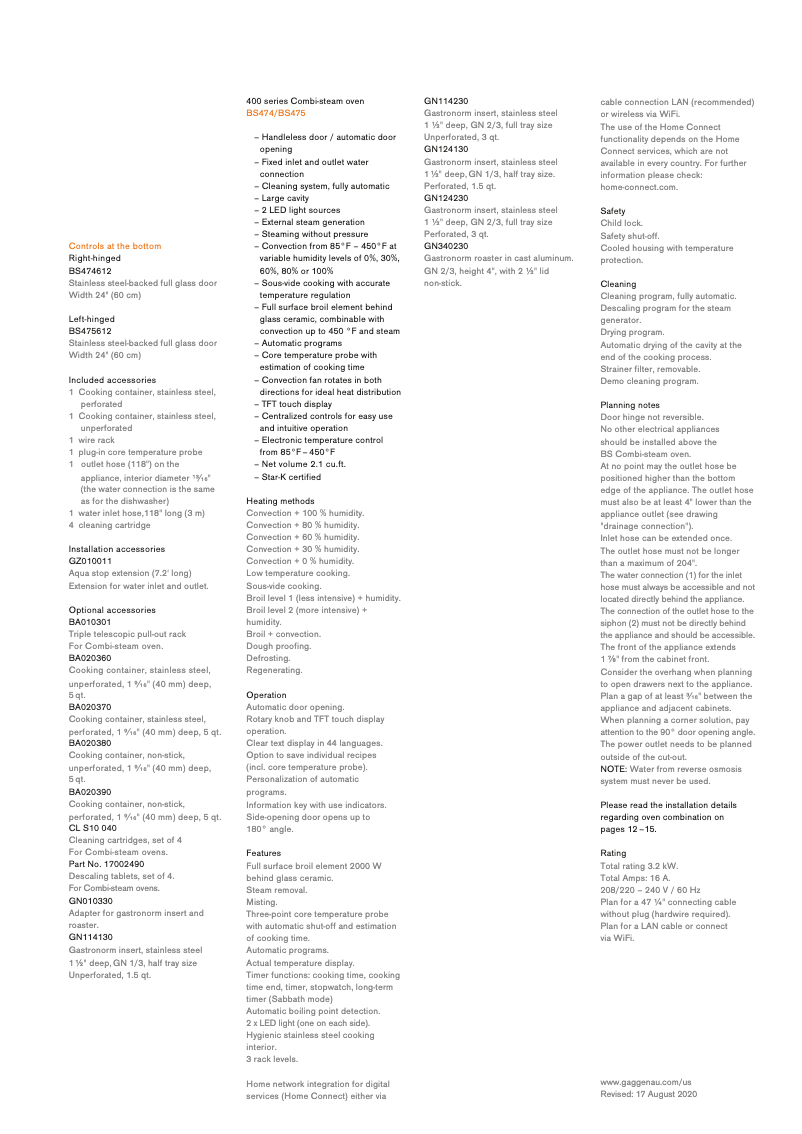 Image de la première page du manuel de l'appareil BS474612