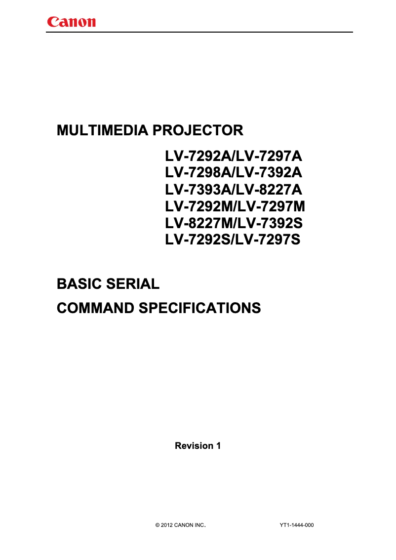 Página 1 del manual Manual de usuario Canon 7297M