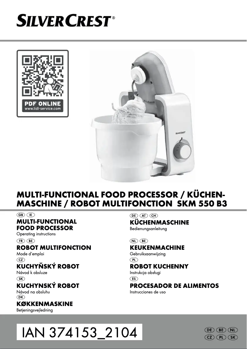 Page 1 de la notice Manuel utilisateur SilverCrest SKM 600 A1