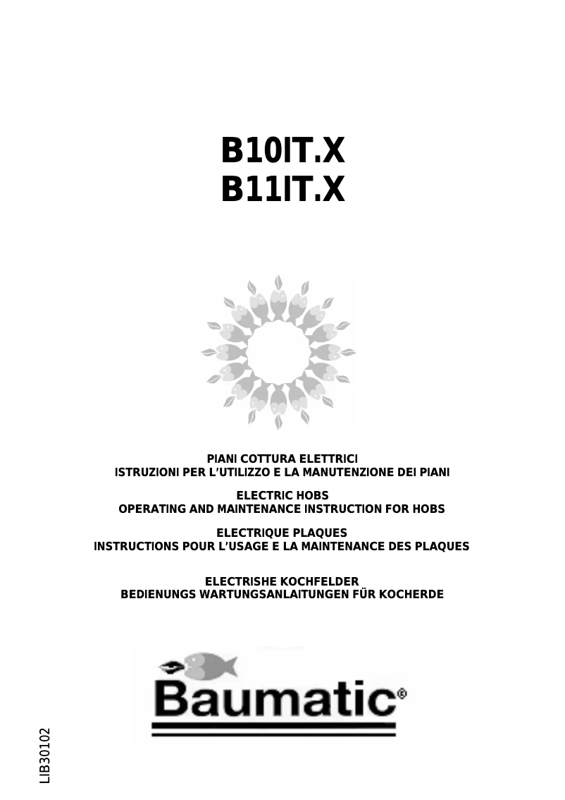 Page 1 de la notice Manuel utilisateur Baumatic B10ITX