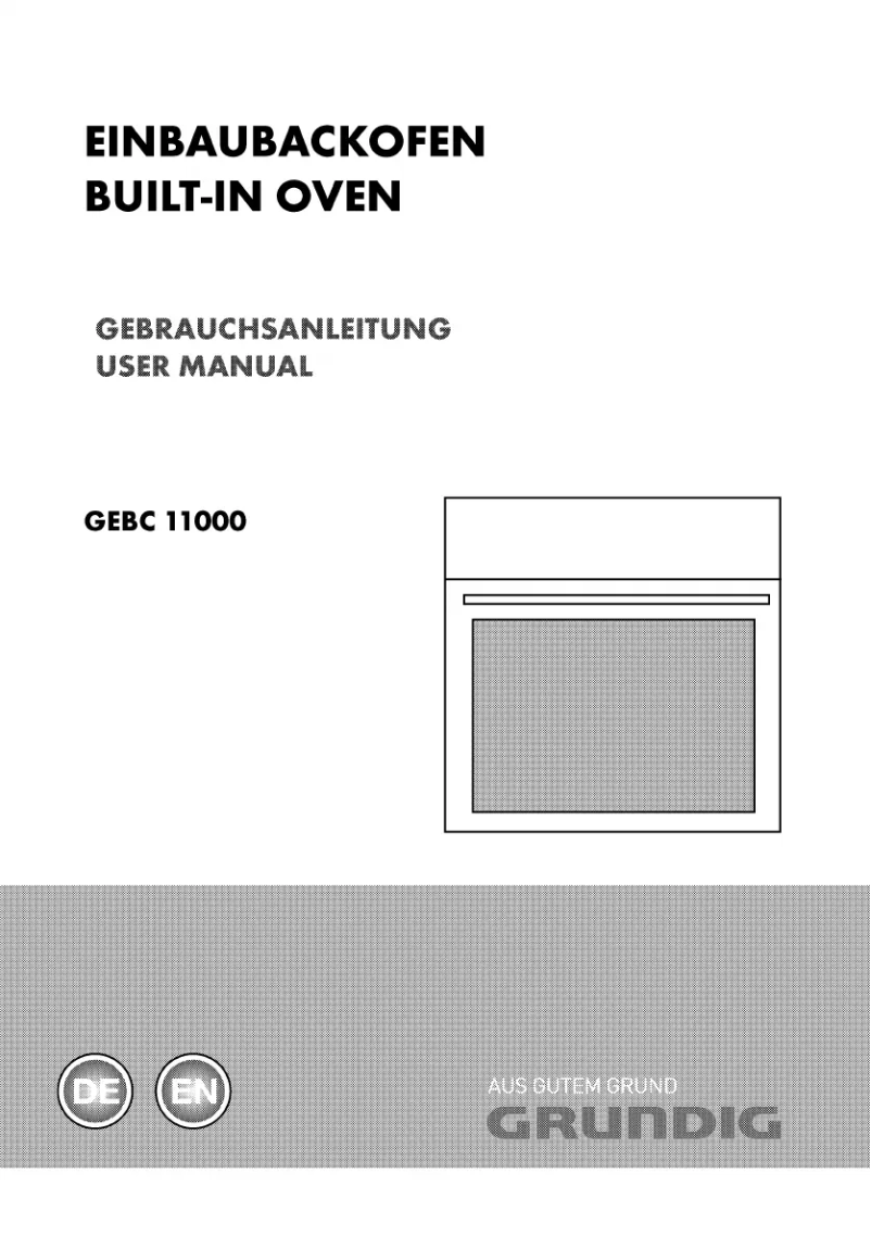 Page n°1 - Manuel utilisateur Grundig GEBC 11000 X