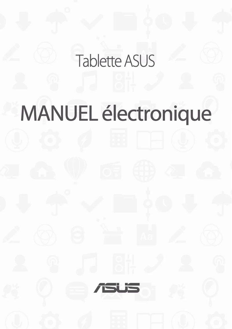 Page n°1 - Manuel utilisateur Asus ZenPad 10 Z300CL