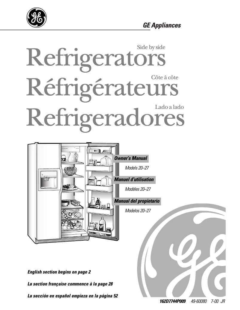 Image de la première page du manuel de l'appareil TFS26ZPDBS