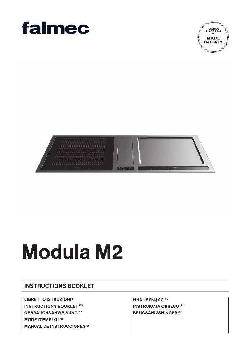 Page 1 de la notice Manuel utilisateur Falmec Modula M2