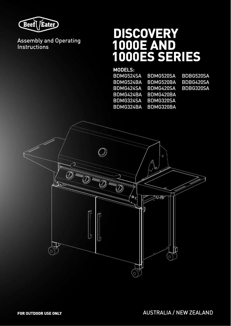 Página 1 del manual Manual de usuario BeefEater Discovery 1000E