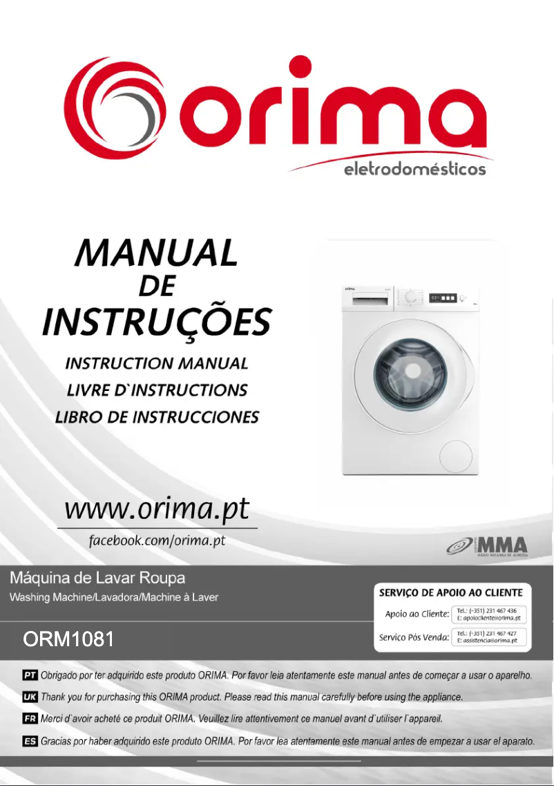 Page n°1 - Manuel utilisateur Orima ORM 1081