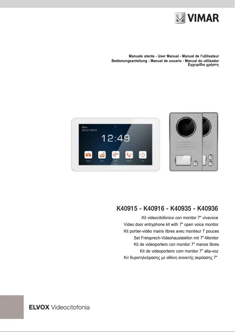 Image de la première page du manuel de l'appareil K40916