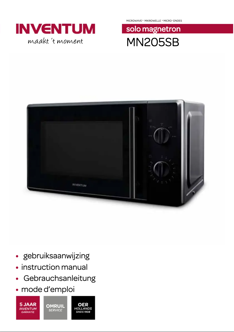 Page 1 de la notice Manuel utilisateur Inventum MN205SB