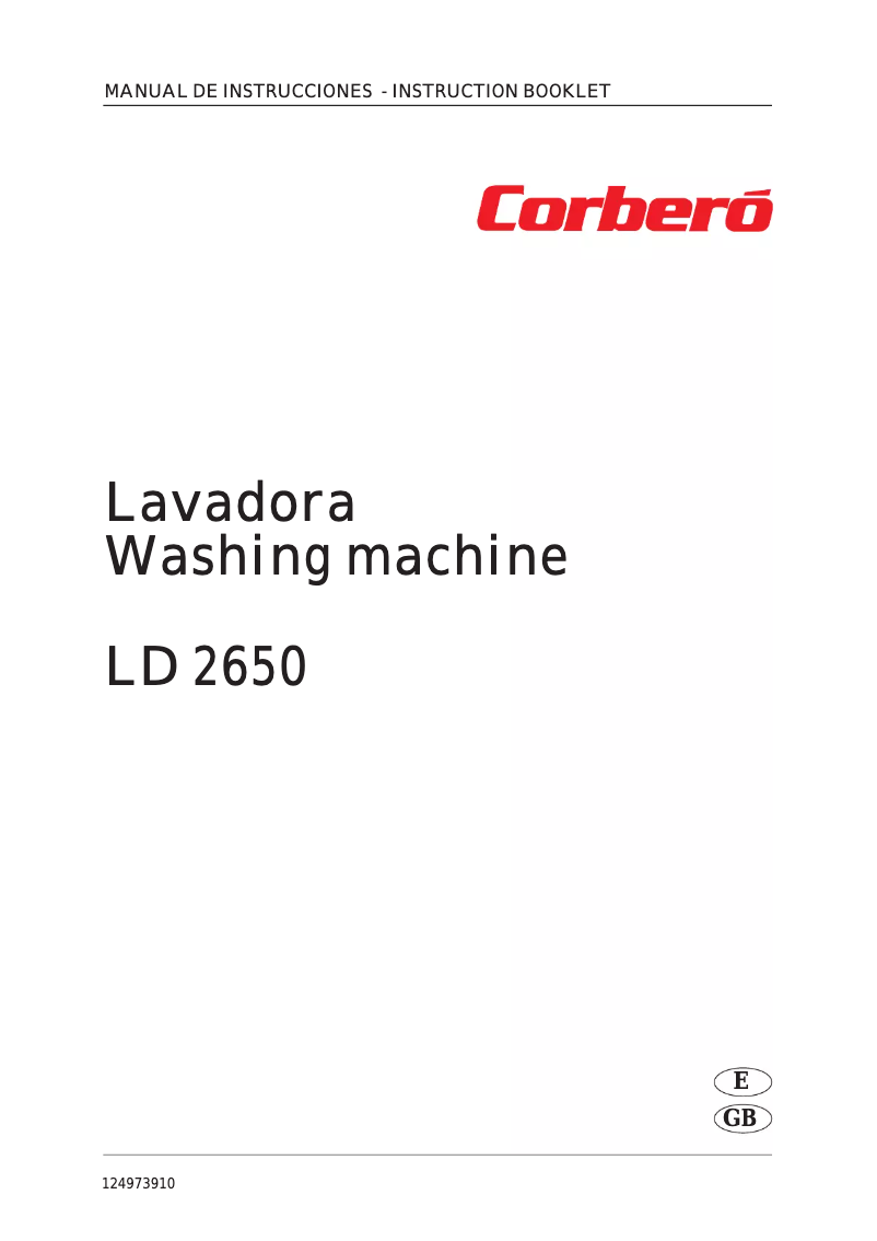 Page 1 de la notice Manuel utilisateur Corbero LD2650