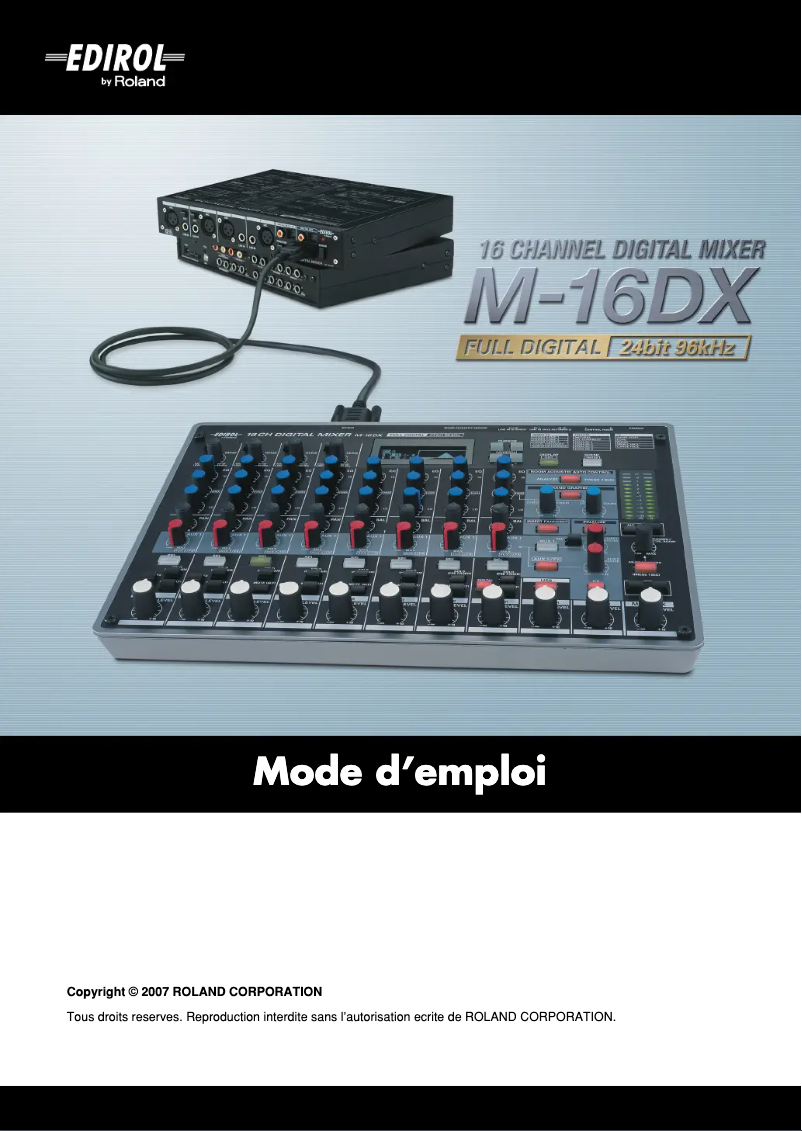 Página 1 del manual Manual de usuario Roland M-16DX