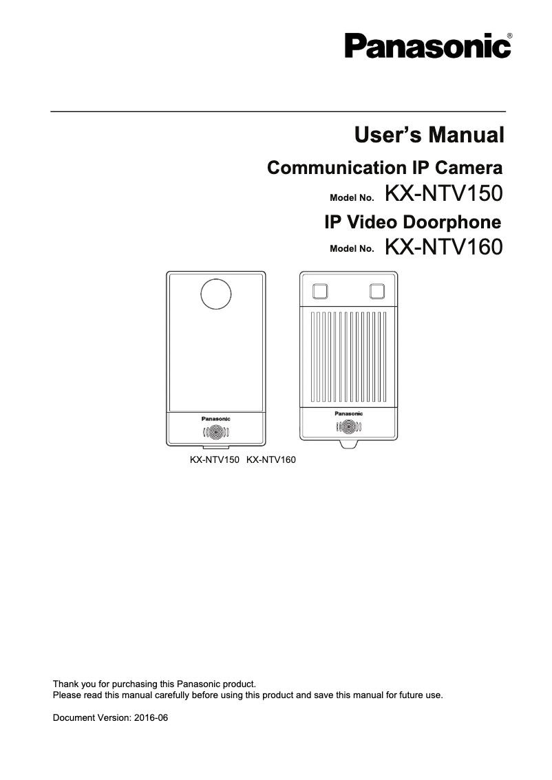 Page 1 de la notice Manuel utilisateur Panasonic KX-NTV150