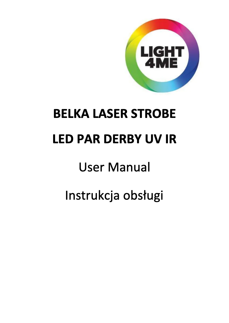 Image de la première page du manuel de l'appareil DERBY UV IR