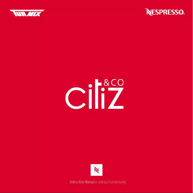Page 1 de la notice Manuel utilisateur Turmix Nespresso Citiz & Co