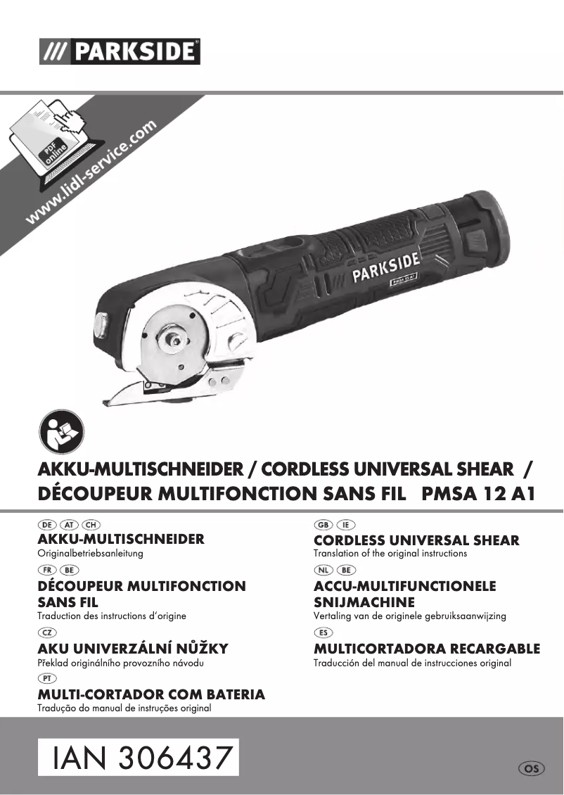 Página 1 del manual Manual de usuario Parkside PMSA 12 A1