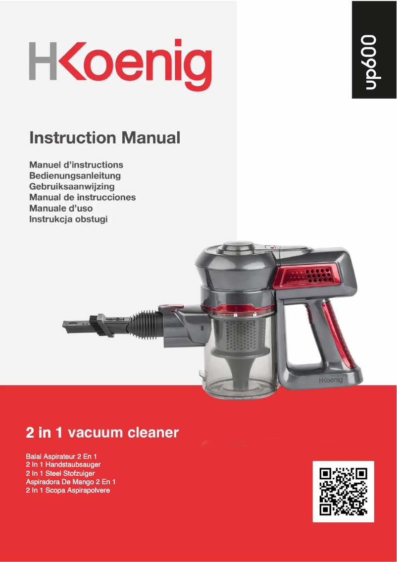 Page 1 de la notice Manuel utilisateur H.Koenig UP600