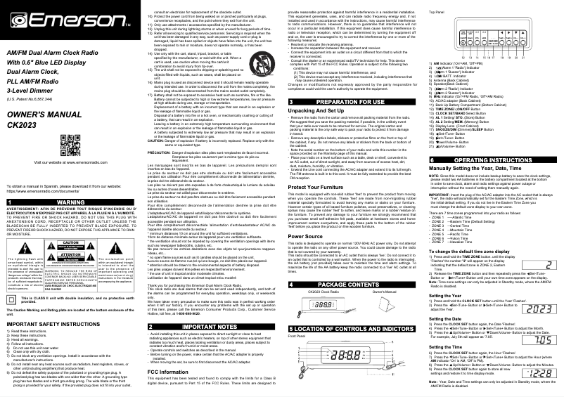 Image de la première page du manuel de l'appareil CK2023