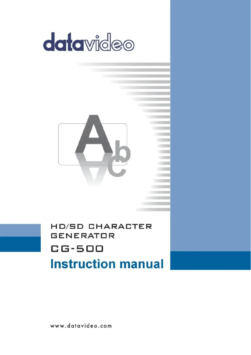 Page 1 de la notice Manuel utilisateur DataVideo CG-500