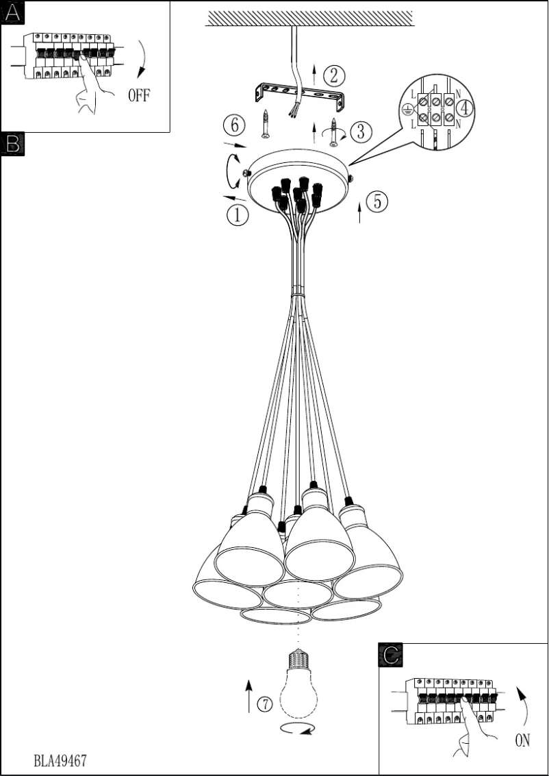 Page n°1 - Manuel utilisateur Eglo Vintage Priddy