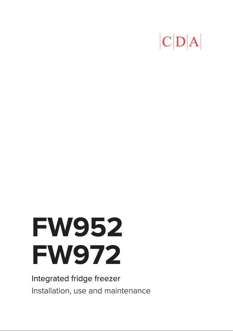 Page n°1 - Manuel utilisateur CDA FW952