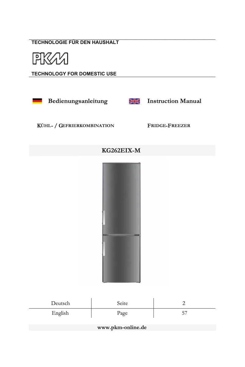 Image de la première page du manuel de l'appareil KG262EIX-M