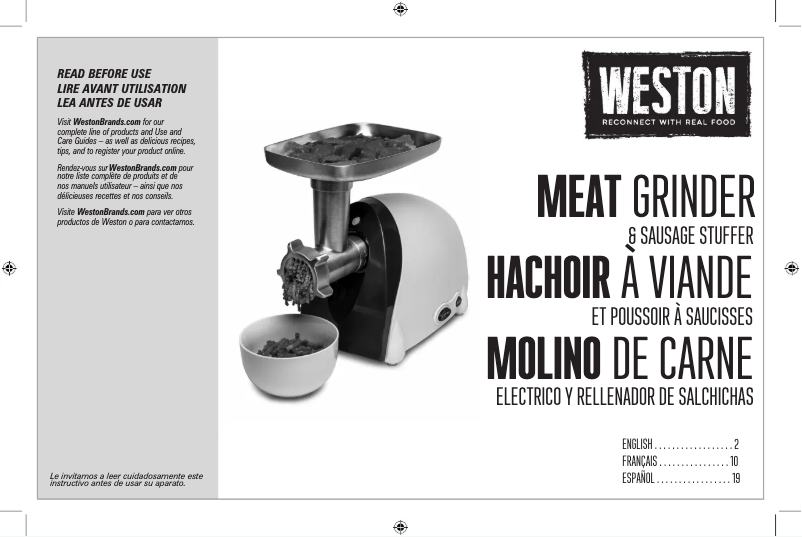 Page 1 de la notice Manuel utilisateur Weston 82-0330-W