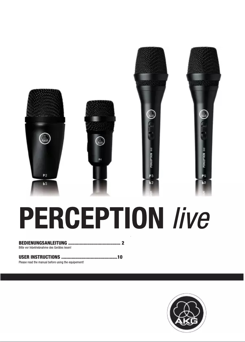 Image de la première page du manuel de l'appareil Perception Live P4