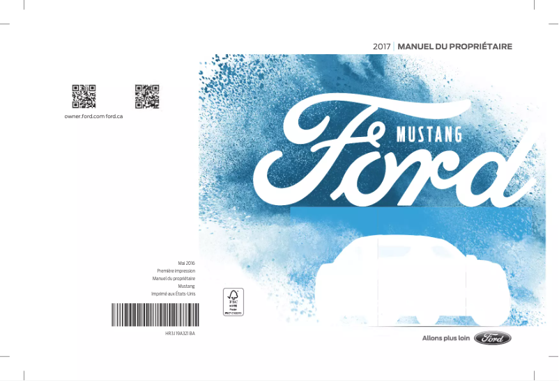 Page 1 de la notice Manuel utilisateur Ford Mustang (2017)