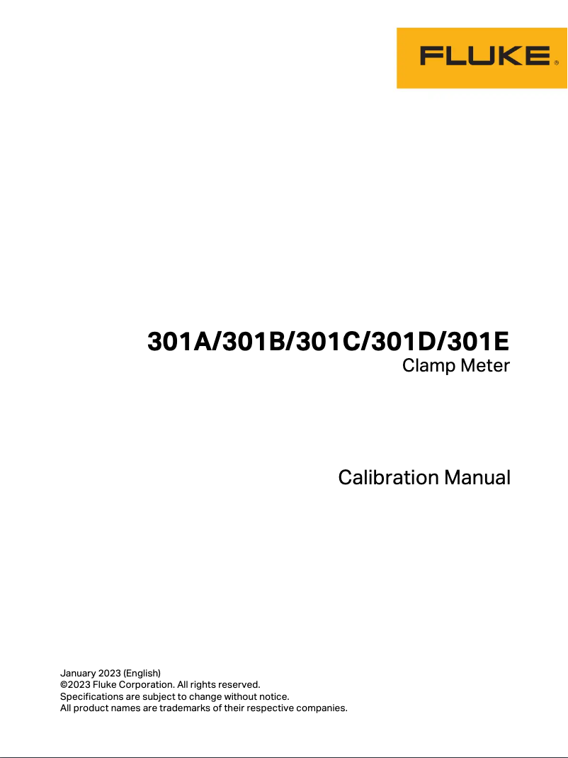 Página 1 del manual Manual de usuario Fluke 301A