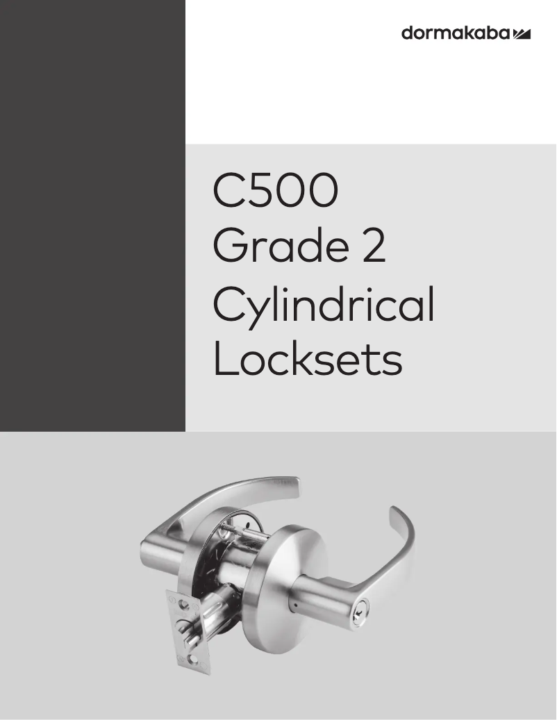 Page 1 de la notice Brochure Dormakaba C500