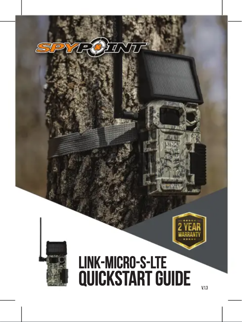 Page n°1 - Manuel utilisateur Spypoint Link-Micro-S-LTE