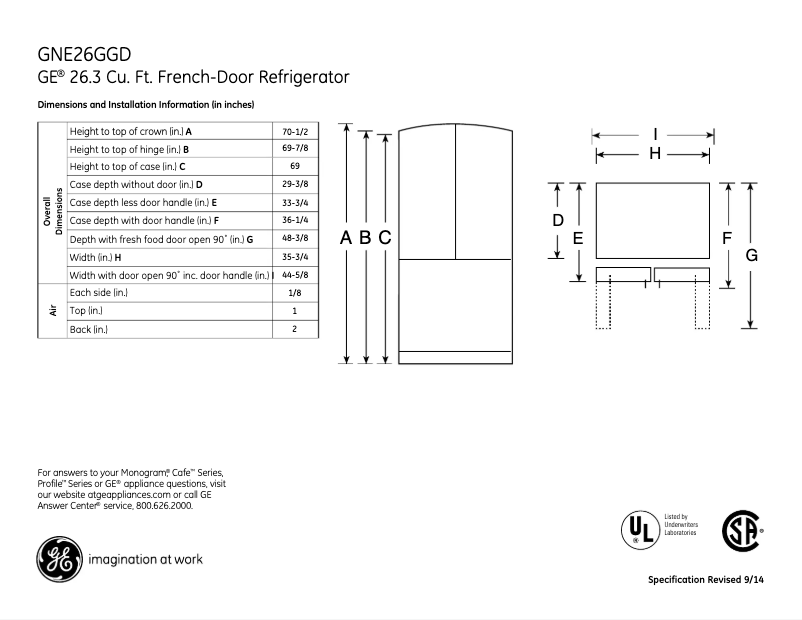 Imagen de la primera página del manual del dispositivo GNE26GGDBB