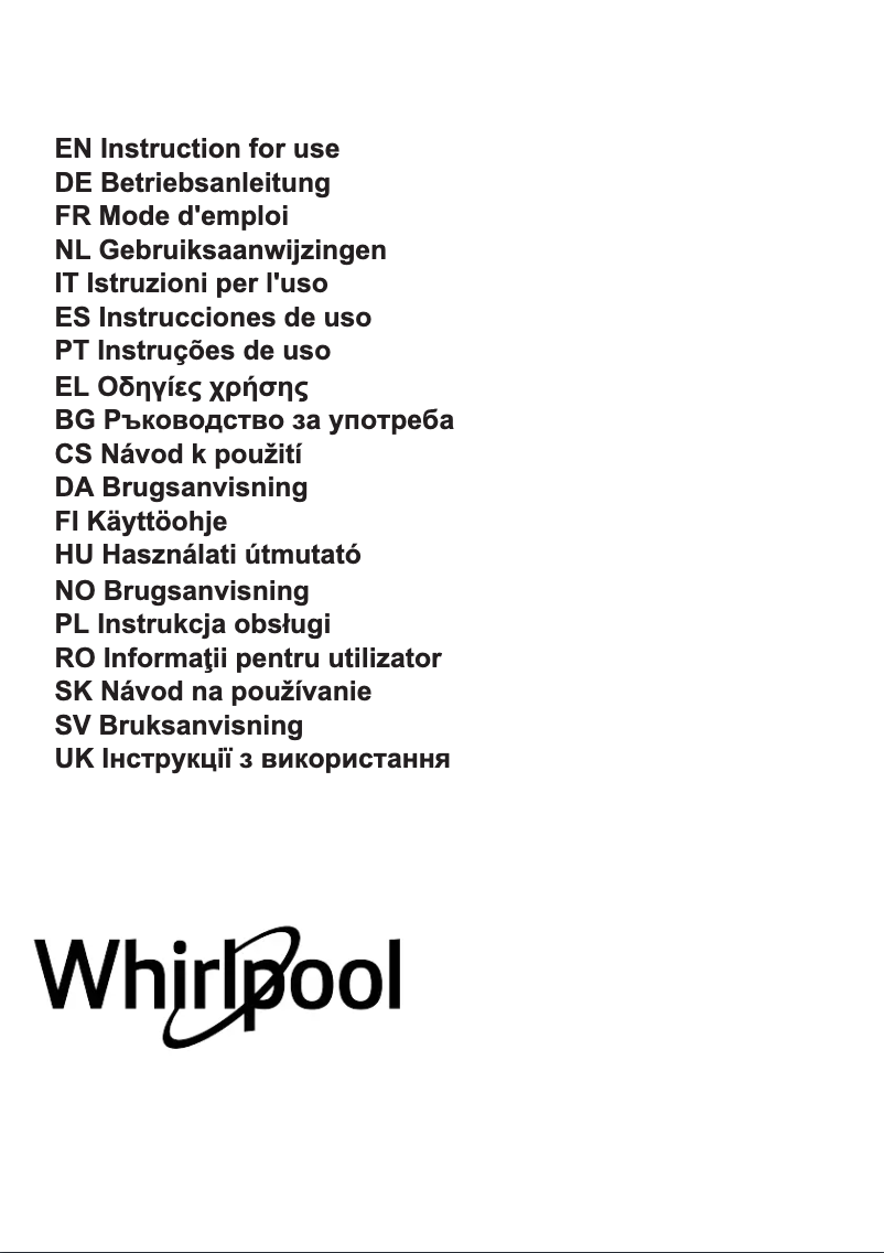 Page 1 de la notice Manuel utilisateur Whirlpool WHVS 90F LT C K