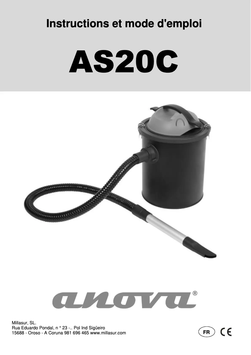 Page 1 de la notice Manuel utilisateur Anova AS20C