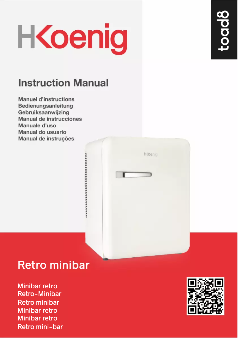 Page 1 de la notice Manuel utilisateur H.Koenig TOAD8