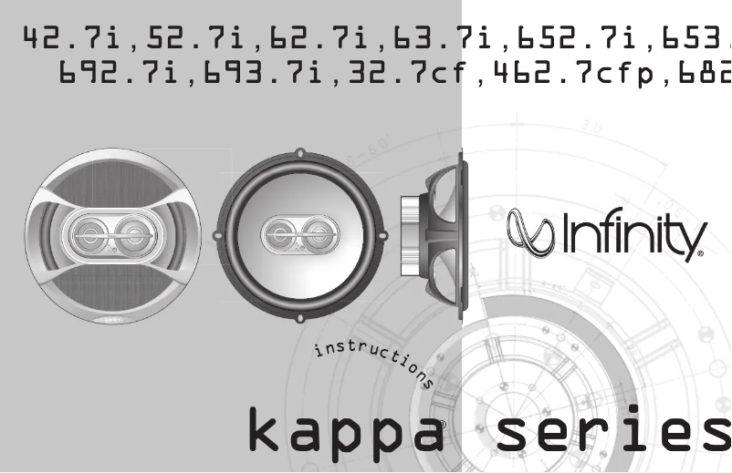 Page 1 de la notice Manuel utilisateur Infinity Kappa 62.7I