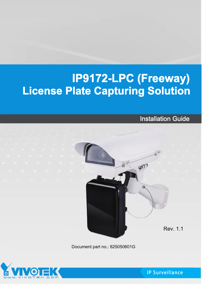 Page 1 de la notice Guide d'installation Vivotek IP9172-LPC
