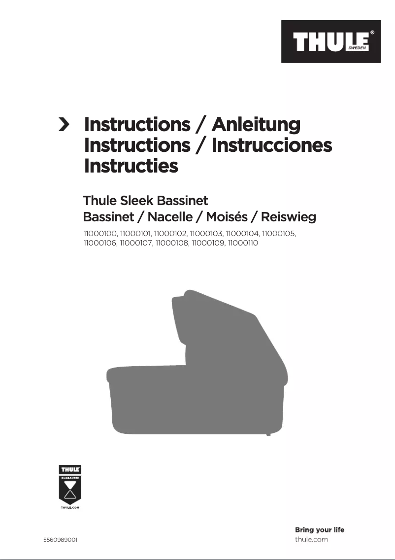 Page 1 de la notice Manuel utilisateur Thule Sleek Bassinet