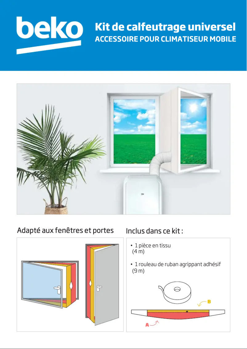 Page 1 de la notice Manuel utilisateur Beko KITCLIM