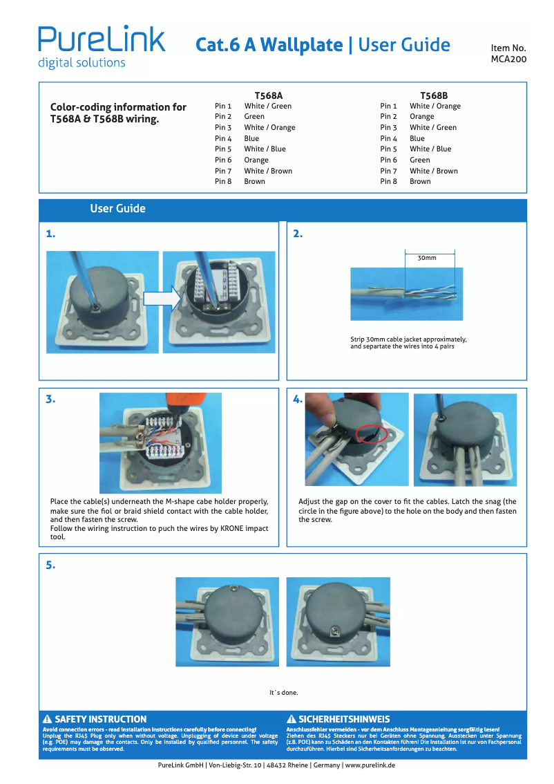 Image de la première page du manuel de l'appareil MCA200