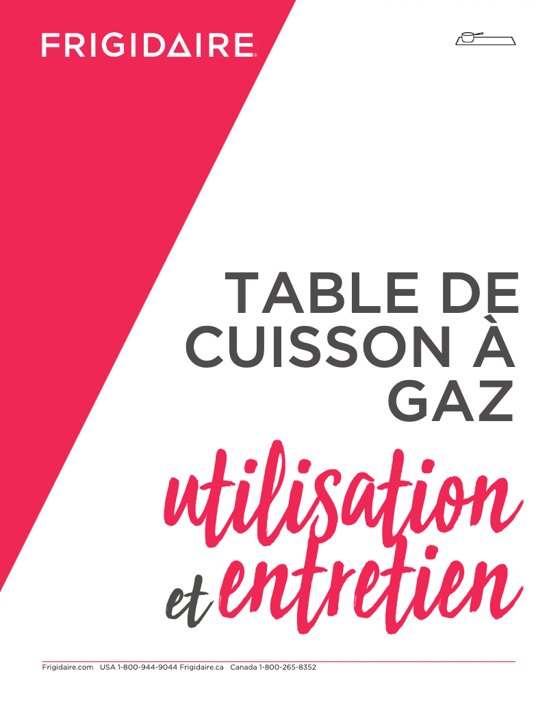 Page n°1 - Manuel utilisateur Frigidaire GCCG3648AB