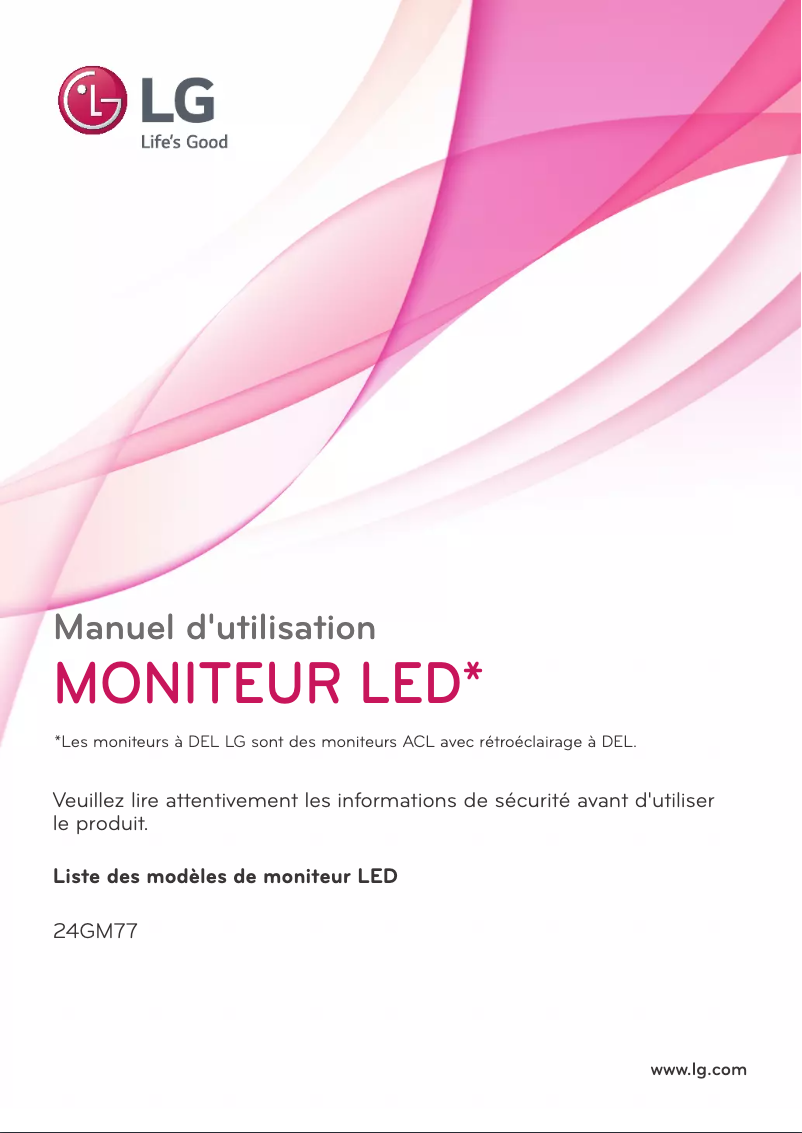 Page n°1 - Manuel utilisateur LG 24GM77-B